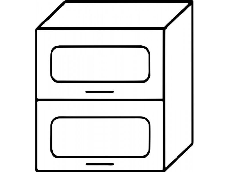 Шкаф навесной горизонтальный В600Г кухня Агава