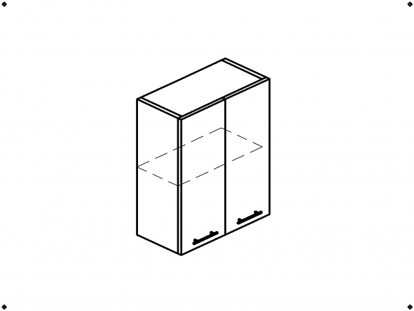 Шкаф навесной В800 кухня Эра