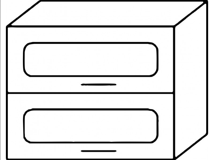 Шкаф навесной горизонтальный В800Г кухня Агава