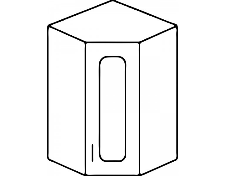 Шкаф навесной угловой ВУ550 кухня Агава