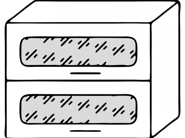 Шкаф навесной горизонтальный ВС800Г кухня Агава
